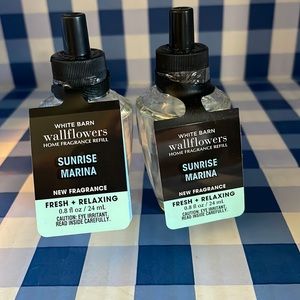 BATH AND BODY WORKS SUNRISE MARINA WALLFLOWER REFILLS x 2 NWT